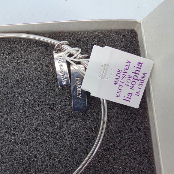 Lia Sophia Love Your Life Family Tree Charm Bangle Bracelet Fashion Jewelry - Picture 2 of 4